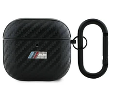 BMW BMA4CMPUCA AirPods 4 ausinių dėklas juodos spalvos PU Carbon M Collection