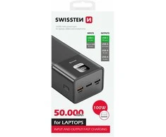 Swissten Power Line 50000 mAh 100W Power Delivery juoda