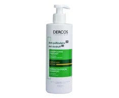 VICHY šampūnas nuo pleiskanų sausai galvos odai DERCOS, 390 ml