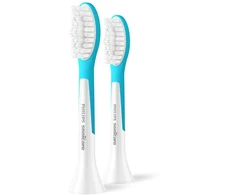 2 dalių šepetėlių galvučių pakuotė Philips Sonicare For Kids HX6042/90, baltos/mėlynos spalvos