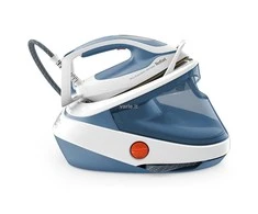 TEFAL | Steam Station Pro Express | GV9710E0 | 3000 W | 1,2 l | 7,6 baro | Automatinis išjungimas | Vertikali garų funkcija | Kalkių valymo funkcija | Baltas/Mėlyna