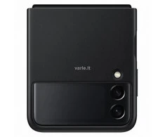 Dėklas VF711LBE odinis dangtelis, skirtas Samsung Galaxy Flip 3 (Juodas)