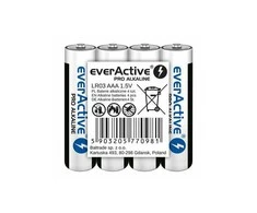 EVERACTIVE ALKALINE BATERIES PRO ARKALINE R03 AAA SHRINK 4PCS 1250 MAH AUKŠTOS našumo LR03PRO4T