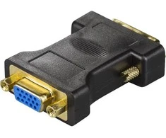 Adapteris DELTACO DVI-A-M - VGA-F, juodas / DVI-4-K