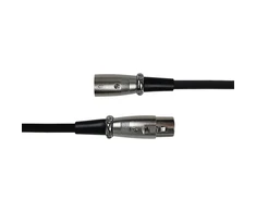 XLR audio kabelis DELTACO 3-pin male - 3-pin female, 26 AWG, 1m, juodas / XLR-1010-K / 00160001