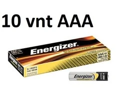 Energizer Industrial LR03 AAA Alkaline Elementai 10 Vnt