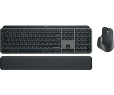 Belaidė klaviatūra ir pelė + Atrama riešui Logitech MX Keys S Combo, Graphite