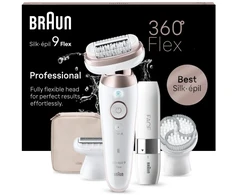 Epiliatorius Braun SES9-360 3D Silk•épil 9 Flex + FS1000 Mini skustuvas