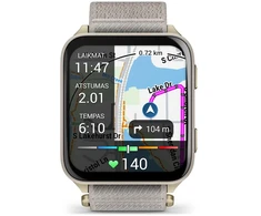 Garmin Venu® X1 Švelnios aukso spalvos su titano nugarėle ir žalsvai pilku nailoniniu dirželiu | 010-02980-09