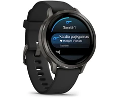 Išmanusis laikrodis Garmin Venu® 4 - 41 mm Skalūno spalvos su juodu silikoniniu dirželiu | 010-03013-02