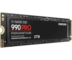 Kietasis diskas Samsung 990 PRO 2000 GB, SSD form factor M.2 2280, SSD sąsaja PCIe Gen4x4, Rašymo greitis 6900 MB/s, Skaitymo greitis 7450 MB/s