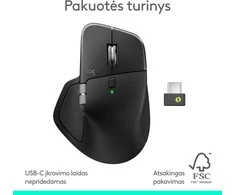 Logitech MX Master 4 belaidė pelė | spalva: pilka (Graphite) - 910-007562
