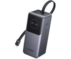 Nešiojamasis įkroviklis UGREEN Powerbank 20000mAh PB723, USB 2x USB-C, 130W, pilkos spalvos