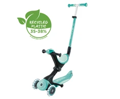 Paspirtukas GLOBBER Go Up Deluxe Lights, mėtų spalvos, 748-706