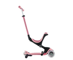 Paspirtukas GLOBBER Go Up Deluxe Lights, pastelinis rožinis