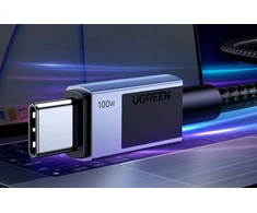 Ugreen ML USB įkrovimo laidas USB-C į USB-C PD L512 (pilkas), 0.5 m