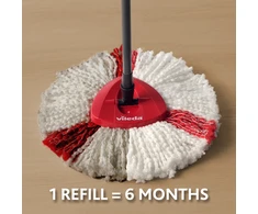 Vileda Easy Wring &amp; Clean Turbo pakaitinės šluostės | Originali šluostė tinkanti  Viledos Turbo 2in1 rinkiniams | tinka bet kokio tipo grindų paviršiams |+20% geresnės valymo savybės