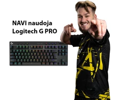 Žaidimų klaviatūra Logitech G Pro X TKL Lightspeed, US išdėstymas, Juodos spalvos
