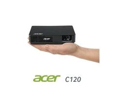 Acer C120 LED duomenų projektorius 100 ANSI lumens DLP WVGA (854x480) Nešiojamas projektorius Juoda
