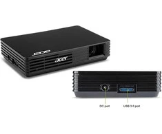 Acer C120 LED duomenų projektorius 100 ANSI lumens DLP WVGA (854x480) Nešiojamas projektorius Juoda