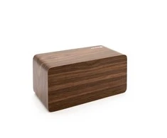 Evelatus EMC01 Digitāls Koka kubs Pulkstenis Modinātājs uzrāda mitrumu temperatūru + USB lādētājs Tumša koka