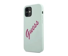 Apple iPhone 12 Mini Guess dėklas silikoninis Vintage (GUHCP12SLSVSBF) mint