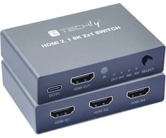 TECHLY 3x1 HDMI 2.1 8K jungiklis