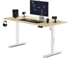 Reguliuojamo aukščio stalas SENSE7 Nojo 140 cmx70 cm, balta/pušies