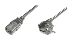 Assmann Electronic ASSMANN maitinimo laidas CEE 7/7 Typ-F 90° kampu - C13 M/F 2,5m H05VV-F3G1.0qmm bl