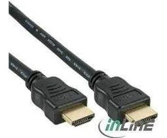 Inline Didelės spartos HDMI kabelis su Ethernet jungtimi, juodas - 5 m
