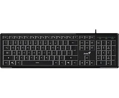 Genius SlimStar 820 klaviatūra su laidu (USB) CZ/SK, juoda