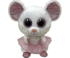 Meteorų talismanas Ty Beanie Boss Mouse balta balerina - Nina 15 cm
