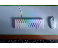 60% Mechaninė Žaidimų klaviatūra Razer Huntsman Mini Mercury Edition, Clicky Optical Switch (Purple), US išdėstymas