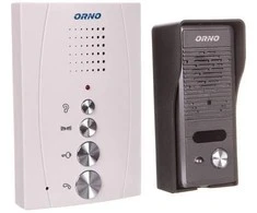 Orno Rinkinys Vienos šeimos domofono komplektas, be ragelio, baltas, ELUVIO