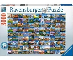 Ravensburger Dėlionė 3000 vnt. - 99 gražios vietos Europoje