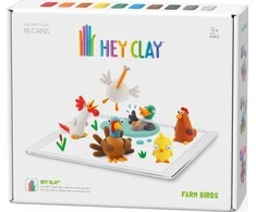 Tm Toys Hey Clay - Plastikinė masė paukščių modeliavimui su ferma