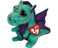 TY Pliušinis žaislas - žalias drakonas, 15 cm