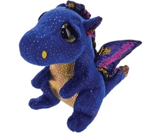 TY Pliušinis žaislas - mėlynas drakonas, 15 cm