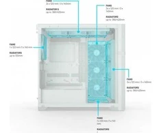 Valkyrie VK02 Lite, Tower-case - baltas, Tempered Glass