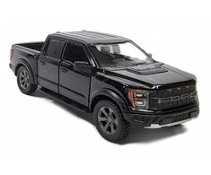 KiNSMART automobilis, 2022 Ford F-150 Raptor, juodas