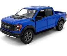 KiNSMART automobilis, 2022 Ford F-150 Raptor, mėlynas