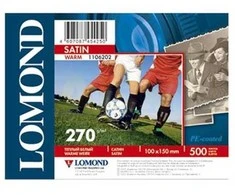 Fotopopierius Lomond Premium Photo Paper Satininis 270 g/m2 10x15, 500 lapų, Warm