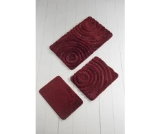 Foutastic Bathmat rinkinys (3 vnt.) Wave - Raudona