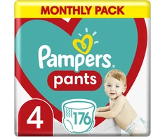Sauskelnės-kelnaitės Pampers Pants, 4 Dydis, 9–15kg, 176 vnt.