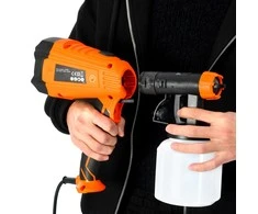 Elektrinis dažų purkštuvas su 3 dydžių antgaliais, 500W, 800ml