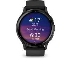 Išmanusis laikrodis Garmin Venu® 3, 45 mm, Skalūno spalvos nerūdijančiojo plieno apvadas, su juodu korpusu ir silikoniniu dirželiu