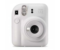 Fujifilm Momentinis fotoaparatas instax mini 12 CLAY Baltas + PRIEDŲ rinkinys (DĖKLAS, ALBUMAS, RĖMELIAI SU SEGTUKAIS) + instax mini glossy (10p