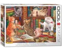 Dėlionė Kačiukai bibliotekoje 1000