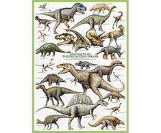 Dėlionė Eurographics KREIDINIO PERIODO DINOZAURAI 1000D.