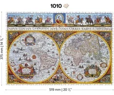 Medinė dėlionė „Nova Terrarum žemėlapis“, 1010 detalių